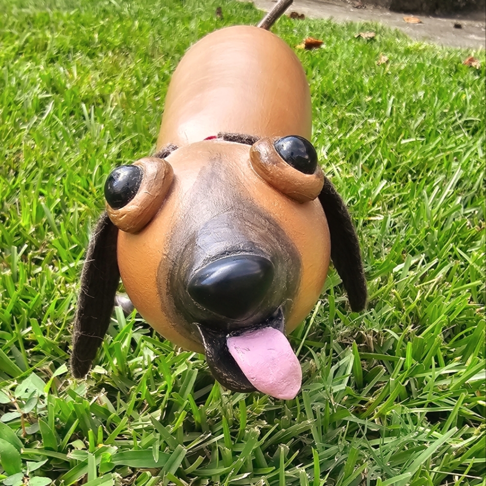 Gourd Dauschund. Hamdpainted